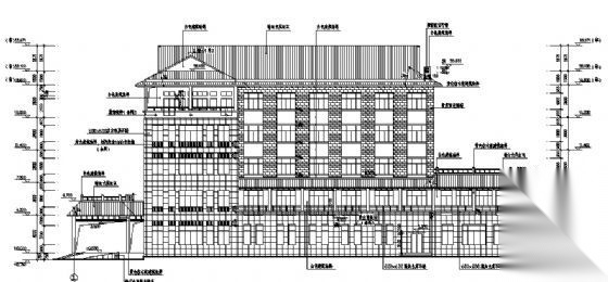 某五层办公楼建筑施工图cad施工图下载【ID:151435138】