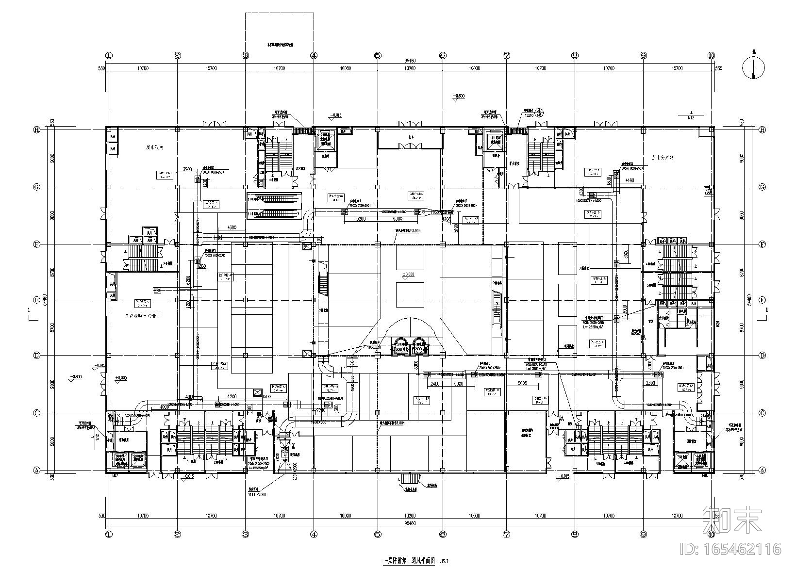 河北省某办公商业综合体暖通施工图cad施工图下载【ID:165462116】