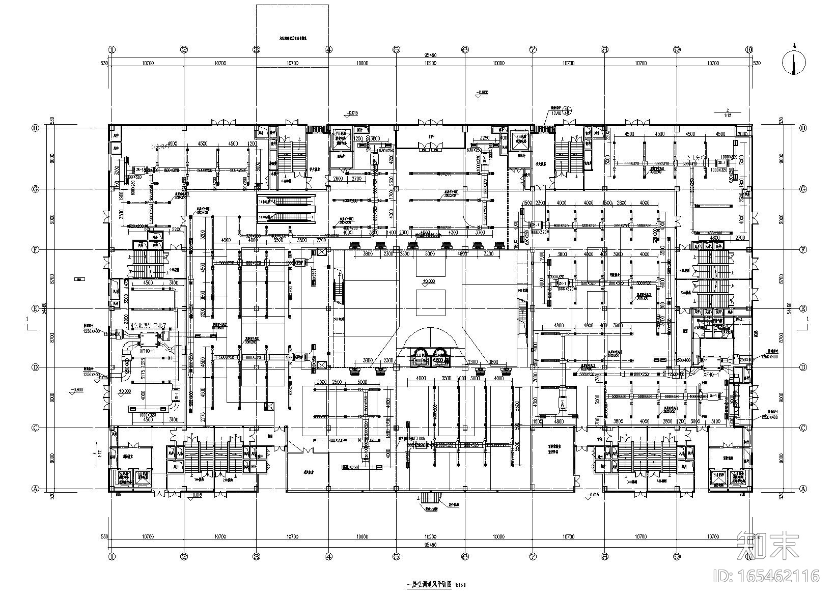 河北省某办公商业综合体暖通施工图cad施工图下载【ID:165462116】