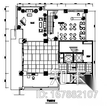 写字间大堂及电梯厅装修工程cad施工图下载【ID:167882107】