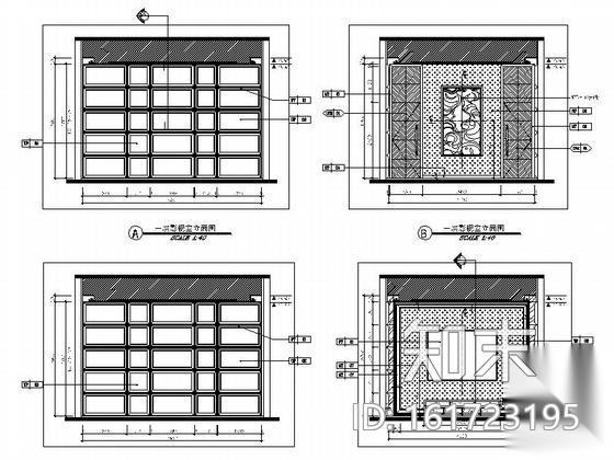 [广东]欧式风格样板房售楼处室内装修CAD施工图cad施工图下载【ID:161723195】