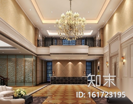 [广东]欧式风格样板房售楼处室内装修CAD施工图cad施工图下载【ID:161723195】