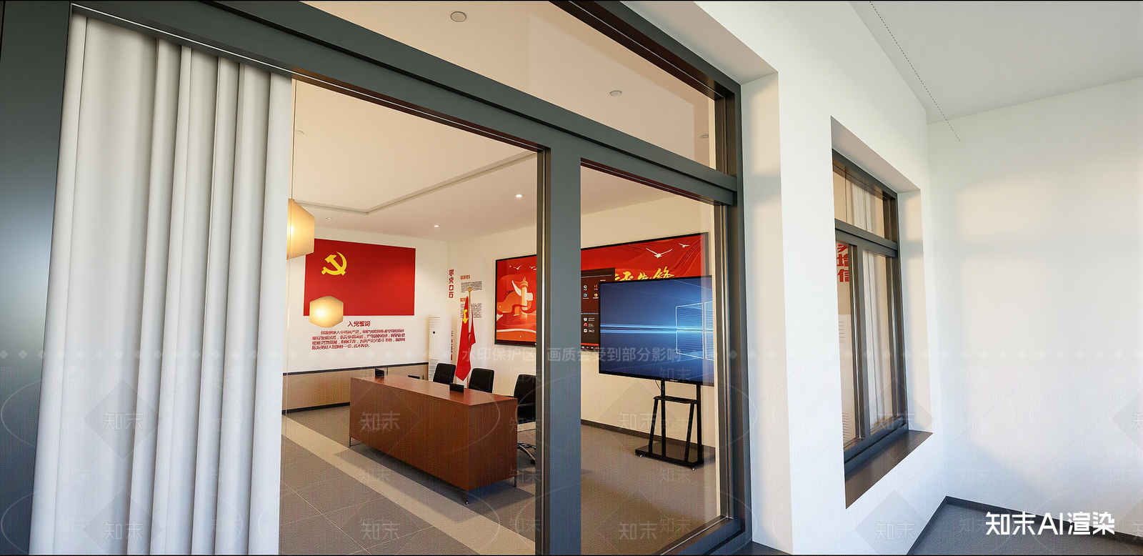 现代会议室SU模型下载【ID:1216028378】