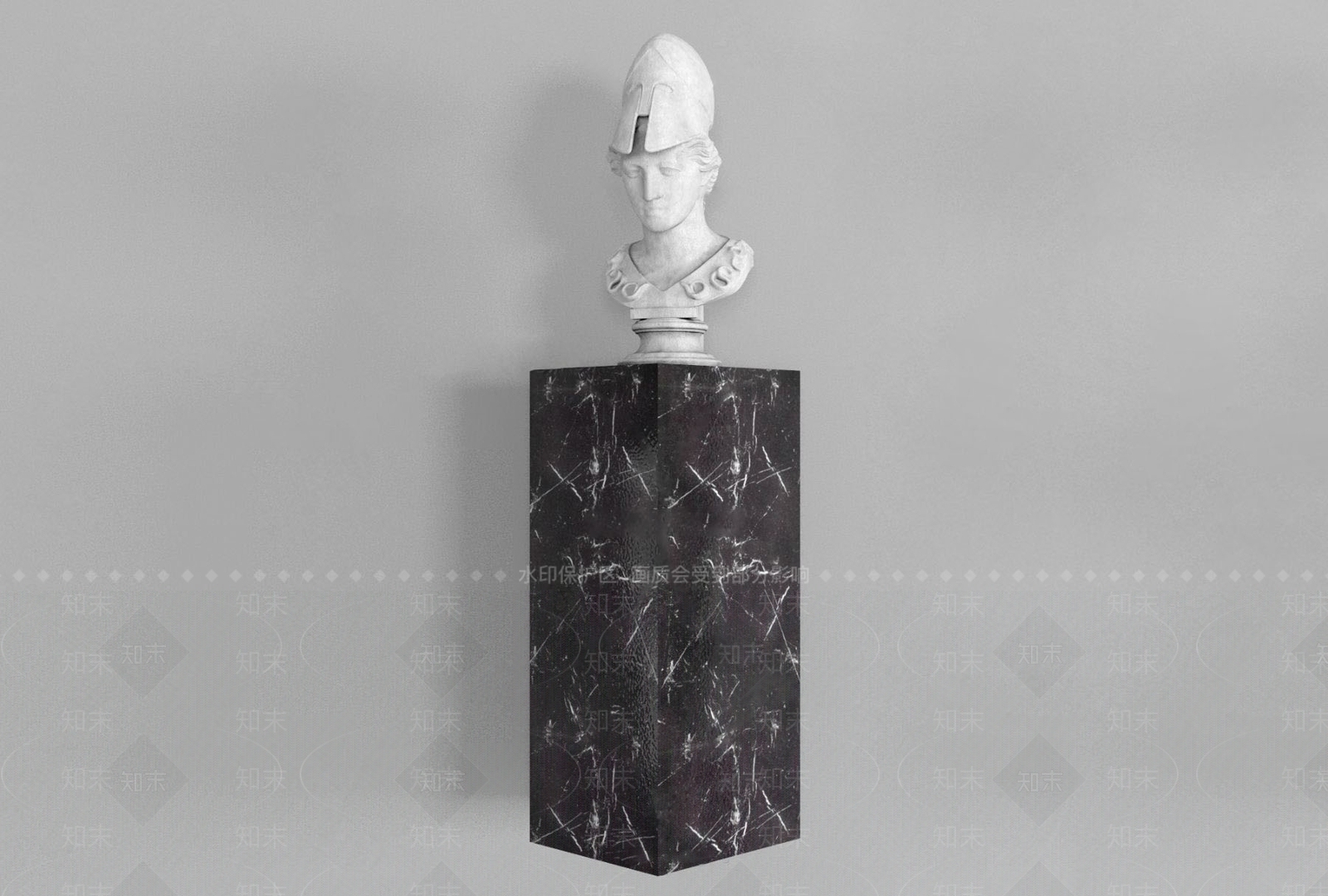 现代石膏头像雕塑3D模型下载【ID:1107602788】