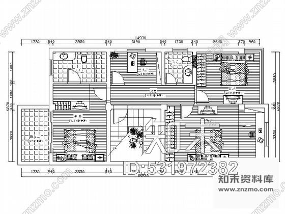 施工图原创现代简约时尚4层别墅室内设计CAD施工图cad施工图下载【ID:531972382】