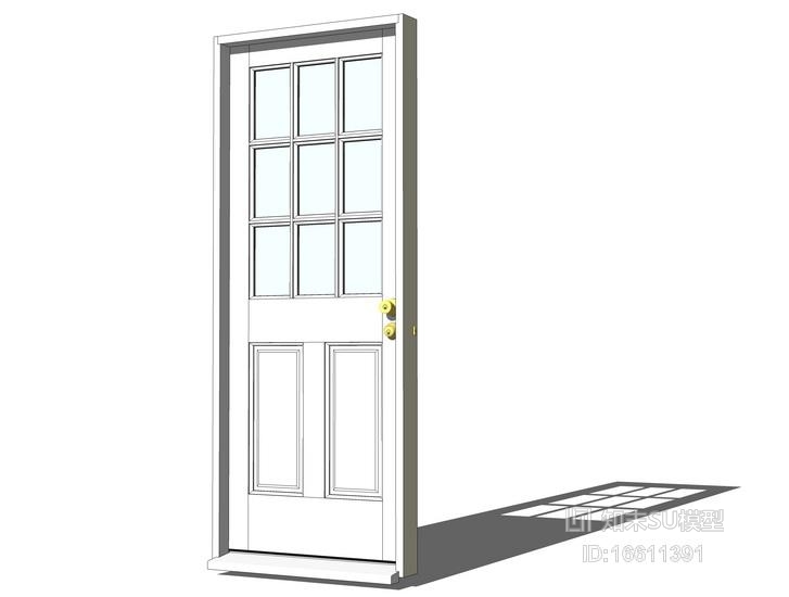 单开门su模型3d模型下载【id:16611391】