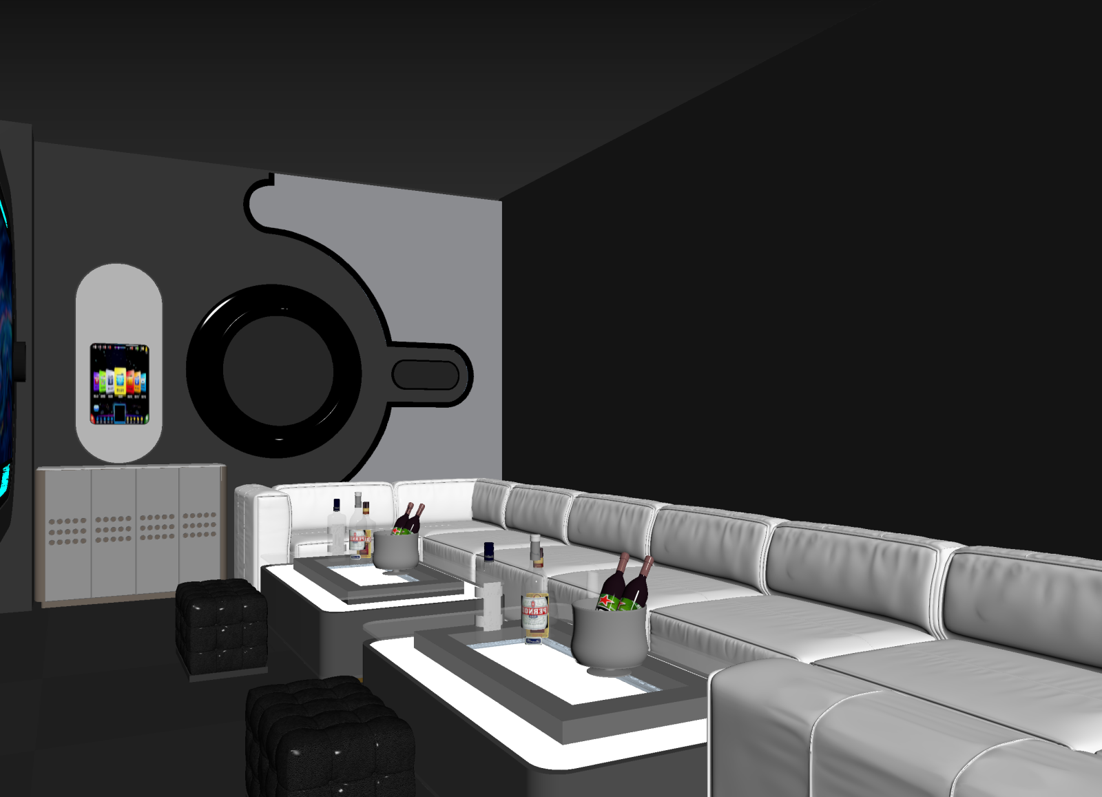 现代影音室3D模型下载【ID:1214416849】