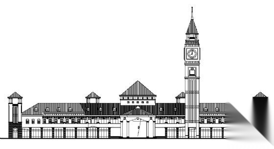 世纪英伦1号地块某二层会所建筑方案图施工图下载【ID:151664103】