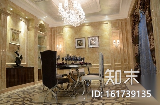 [哈尔滨]特色欧式风格陶瓷专卖店装修图（含实景）cad施工图下载【ID:161739135】