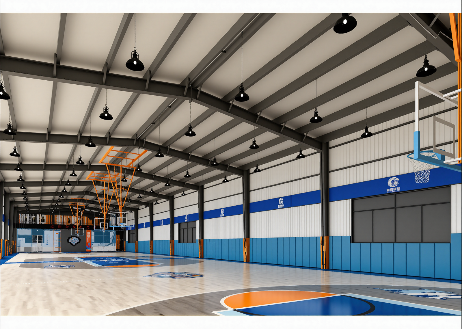 现代篮球场3D模型下载【ID:1215043942】