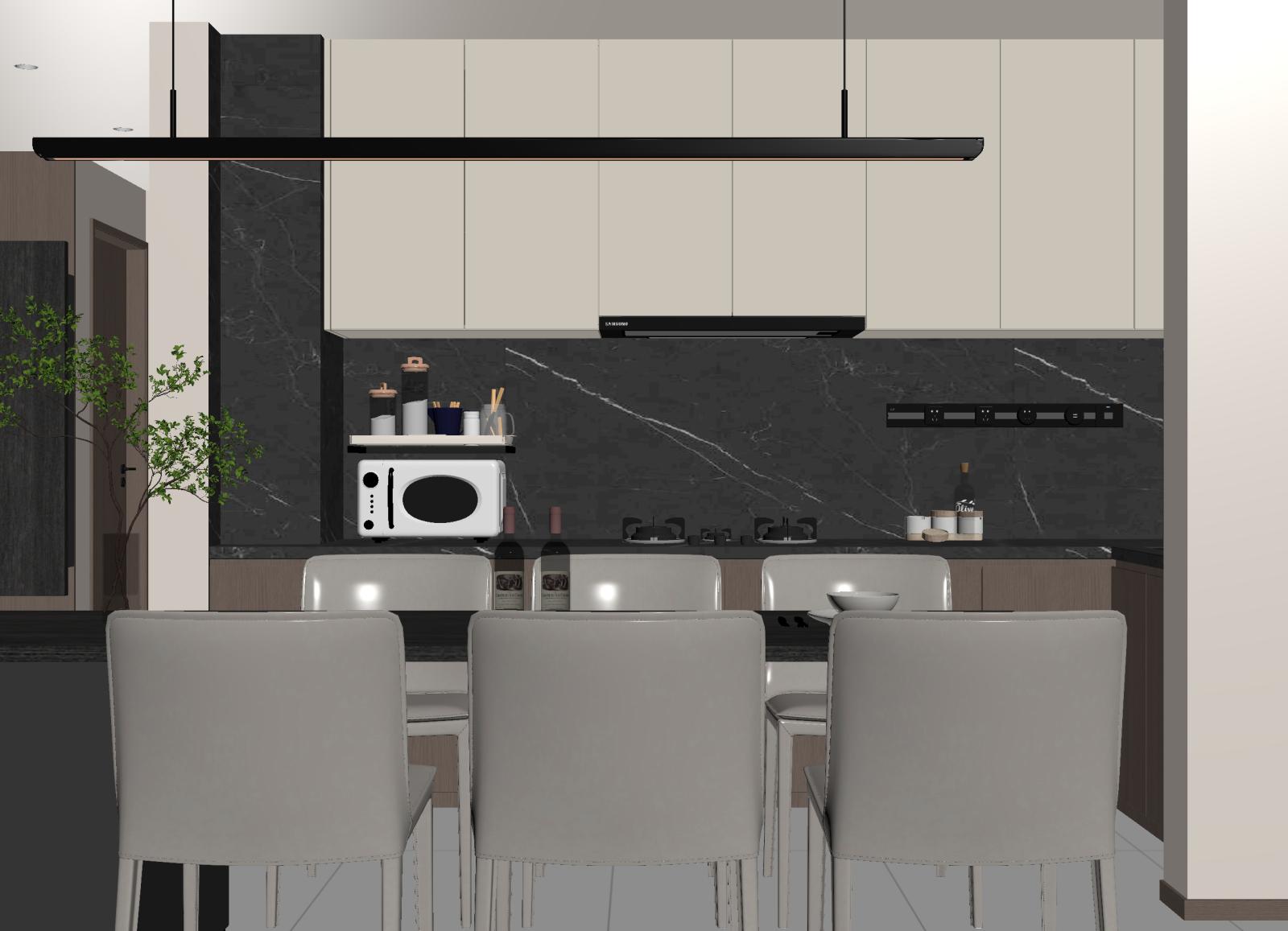 意式其他餐饮空间3D模型下载【ID:1215084499】