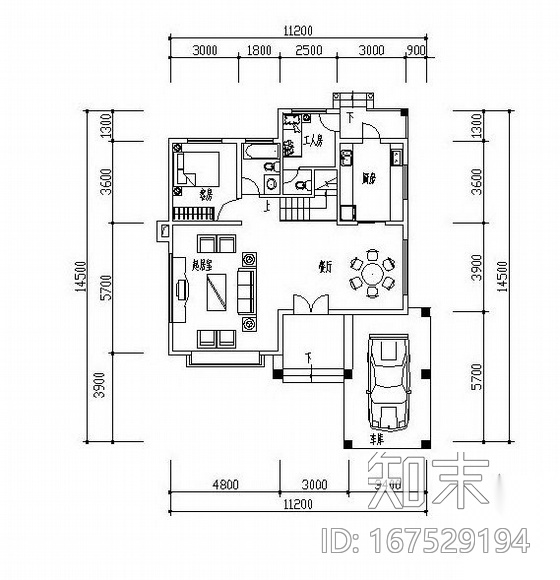 三层独栋别墅户型图(128/89/78)施工图下载【ID:167529194】