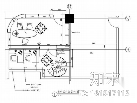 [深圳]宴会部办公室内设计装修图cad施工图下载【ID:161817113】