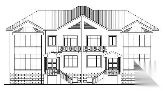 常德市某旅游度区二层乡村别墅建筑方案图cad施工图下载【ID:149920143】