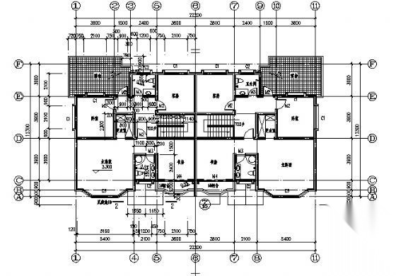 常德市某旅游度区二层乡村别墅建筑方案图cad施工图下载【ID:149920143】