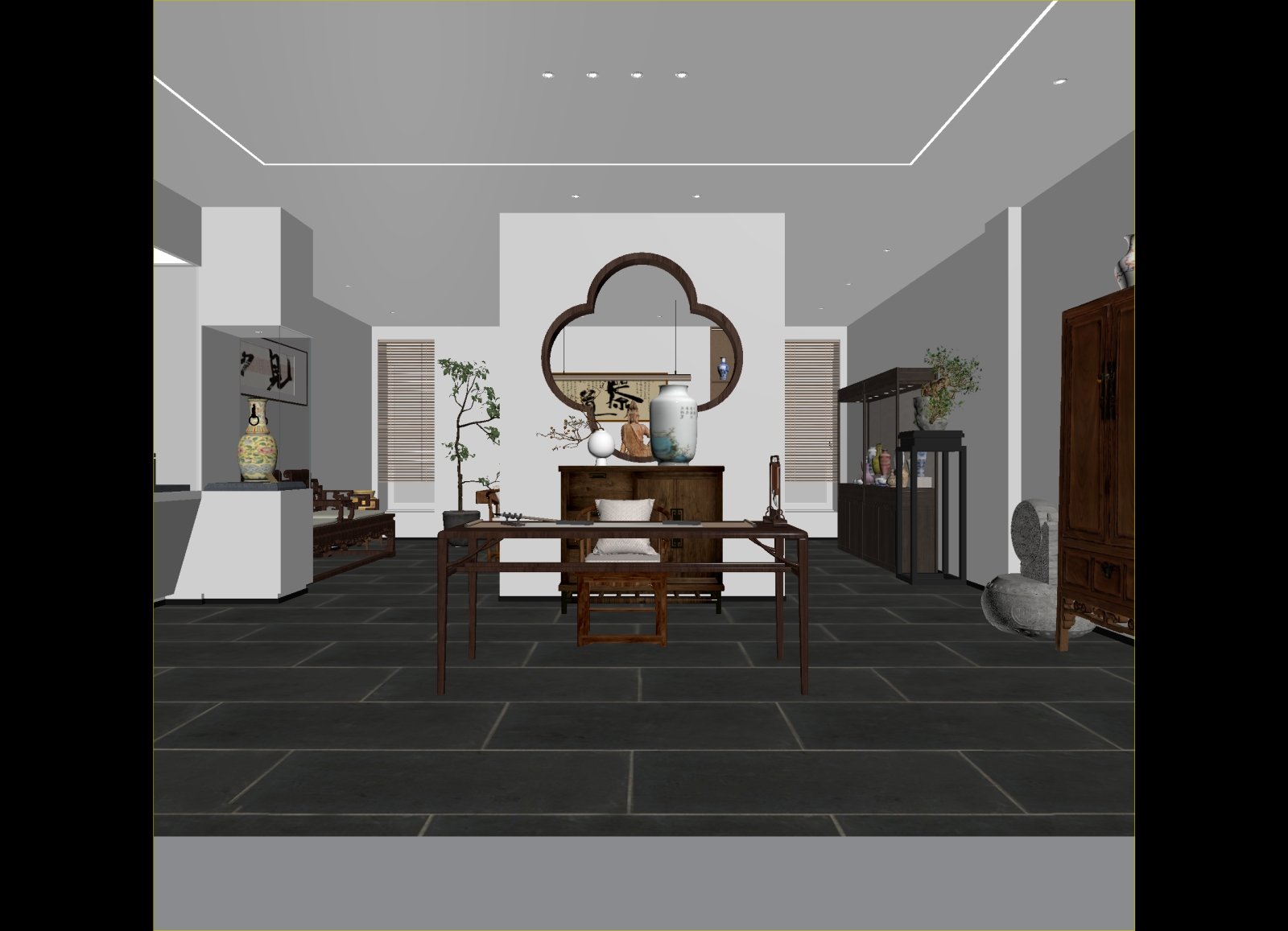新中式茶馆3D模型下载【ID:1214724948】