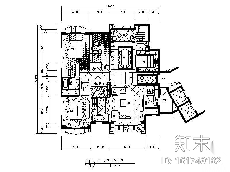 双层别墅欧式装修施工图cad施工图下载【ID:161749182】