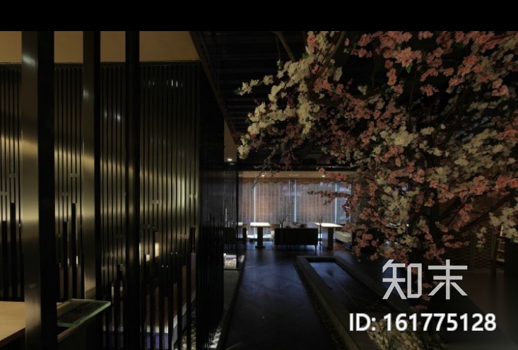 某日本料理餐厅CAD施工图（含效果图）施工图下载【ID:161775128】