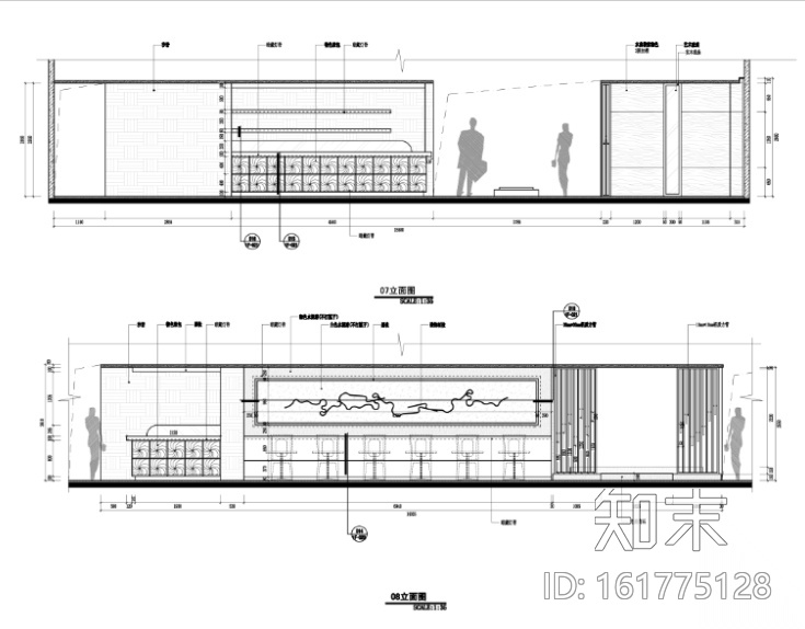 某日本料理餐厅CAD施工图（含效果图）施工图下载【ID:161775128】