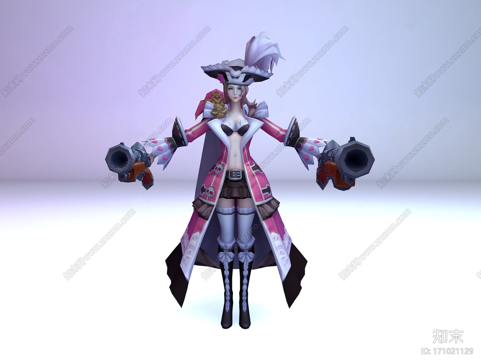 现代3D王者荣耀人物女角色CG模型下载【ID:171021129】