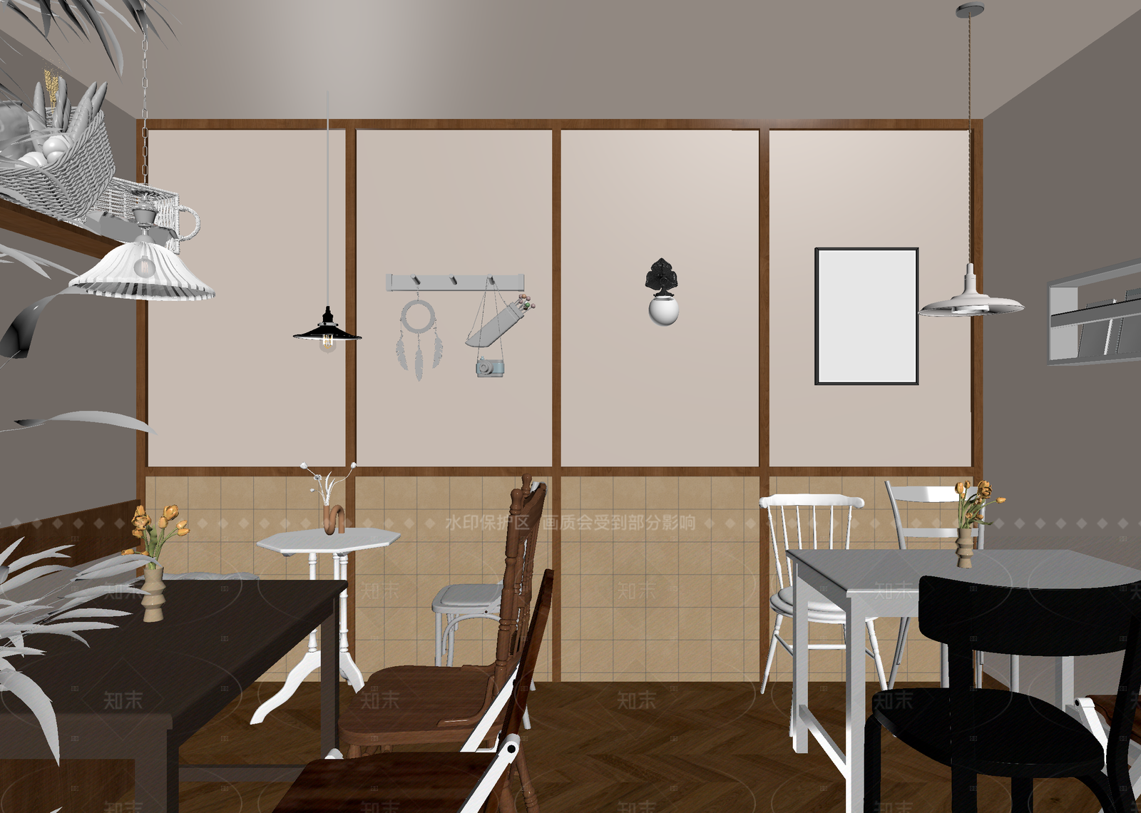 日式咖啡厅3D模型下载【ID:1214999740】