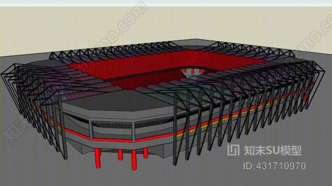 黑龙体育场SU模型下载【ID:431710970】