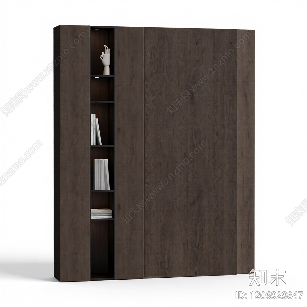 带展示柜的电视墙3D模型下载【ID:1206929847】