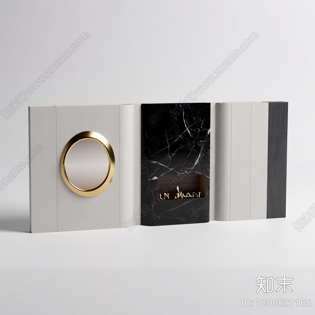 电视墙组合装饰体3D模型下载【ID:1206891165】