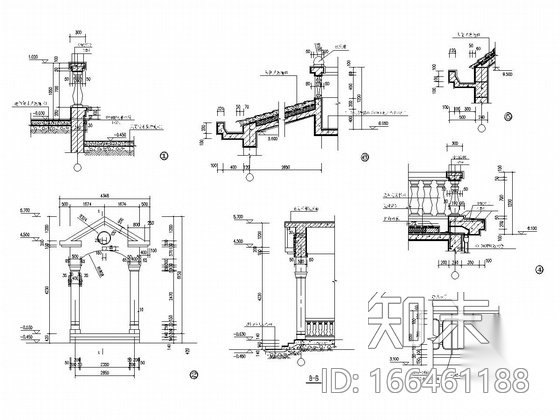 三层框架结构别墅结构施工图（含建筑图）施工图下载【ID:166461188】