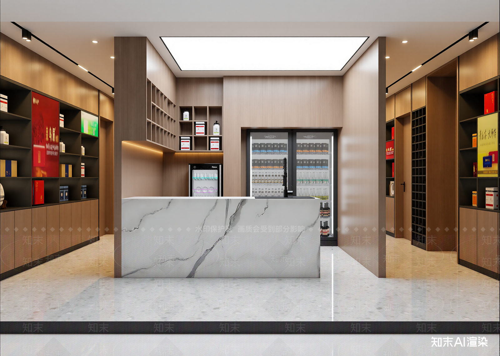 现代茶叶店3D模型下载【ID:1214000902】