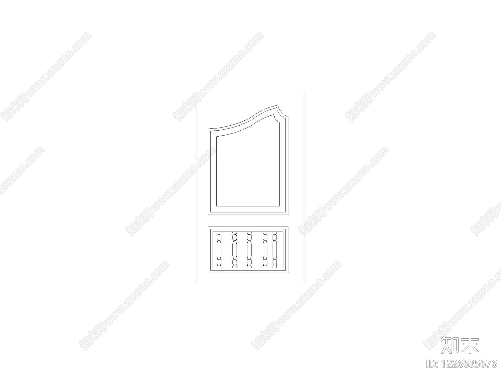 欧式门CAD图纸