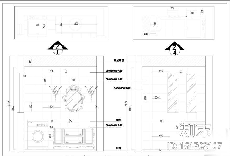 梦回凡尔赛家装设计完整施工图（附高清效果图、实景图）cad施工图下载【ID:161702107】