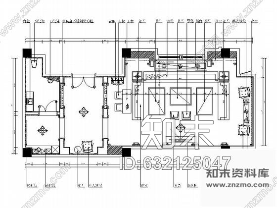 施工图北京欧式量贩式KTV包间装修图cad施工图下载【ID:632125047】