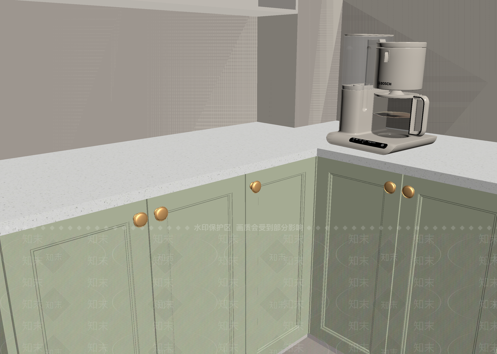 法式开放式厨房3D模型下载【ID:1215191803】
