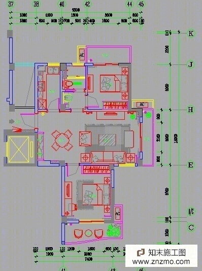 钱隆天下样板房施工图.(超详细)cad施工图下载【ID:56917972】