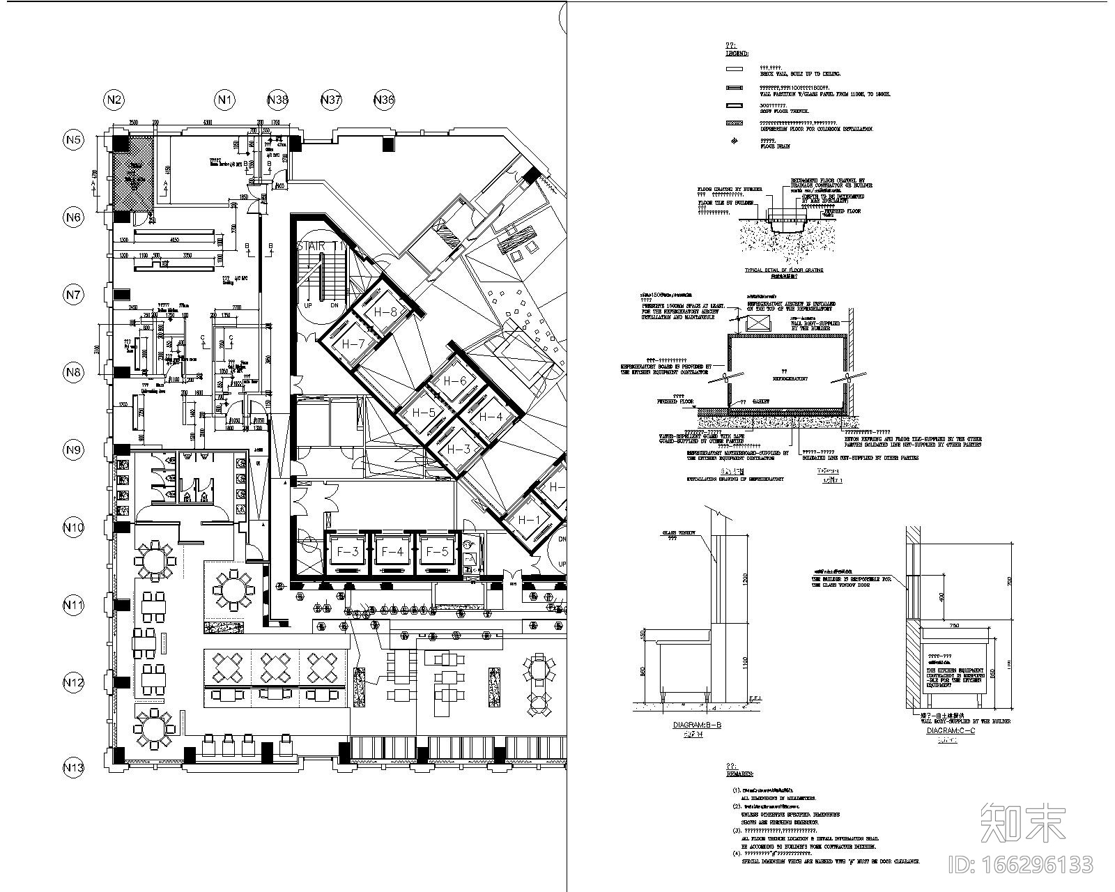 [广州]君悦酒店公共区|客房区完整竣工图cad施工图下载【ID:166296133】