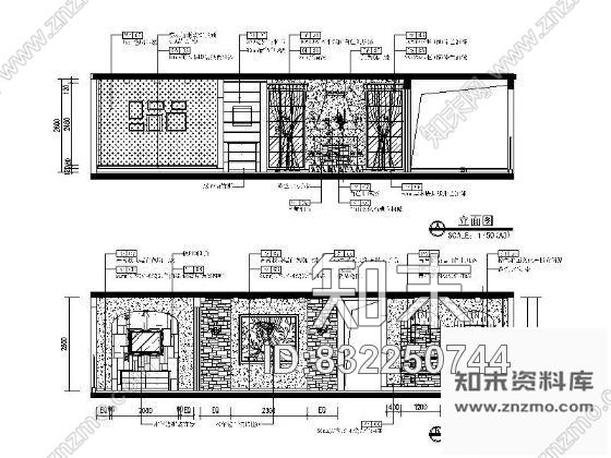 图块/节点地中海风格客厅立面cad施工图下载【ID:832250744】