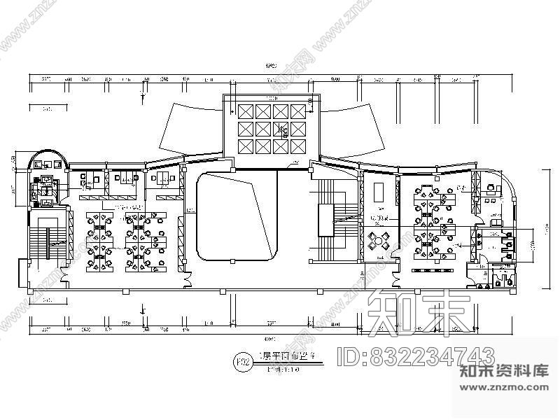 某办公空间平面布置图cad施工图下载【ID:832234743】