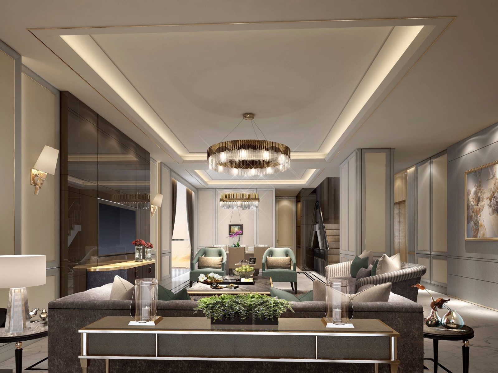 郑中-CCD上海大宁金茂府样板间施工图下载【ID:36977068】