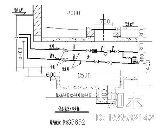 供热系统入口大样图cad施工图下载【ID:168532142】