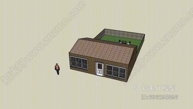 现代乡村别墅SU模型下载【ID:636295896】