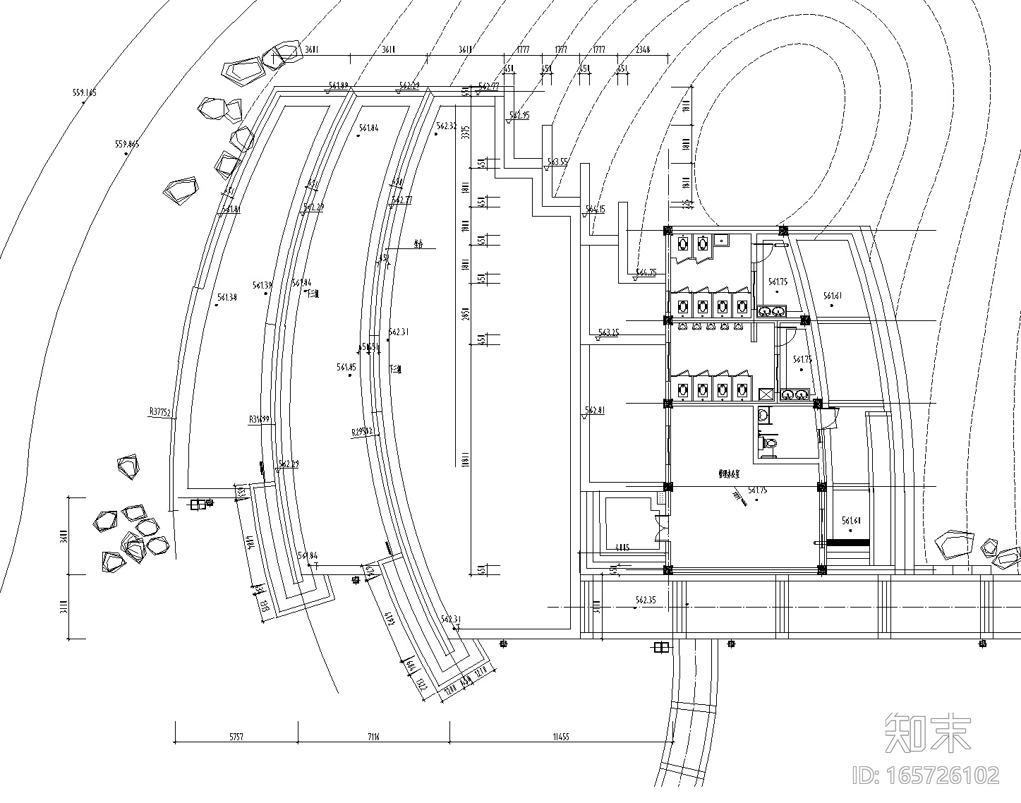 [成都]体育馆周边沿河绿带景观CAD,方案,SUcad施工图下载【ID:165726102】