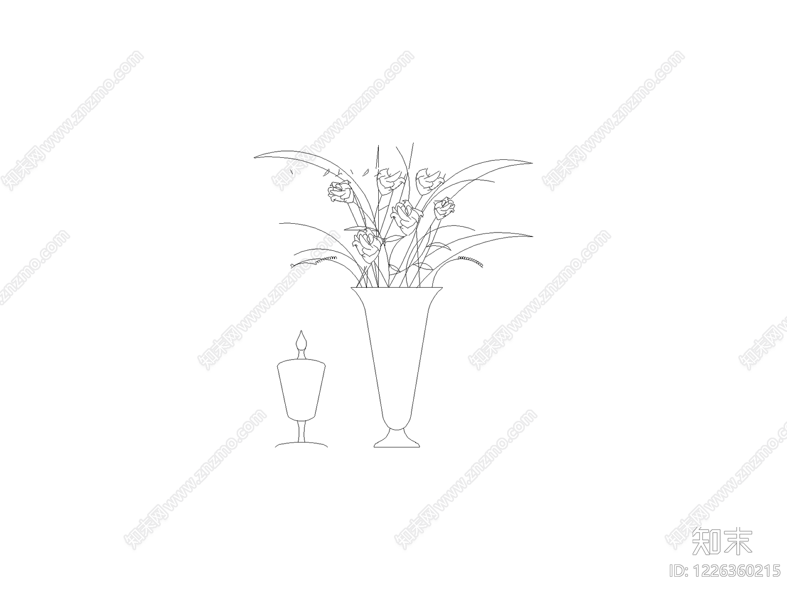 摆件cad施工图下载【ID:1226360215】