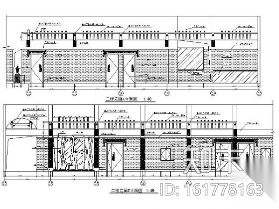 经典中式二层餐厅施工设计方案cad施工图下载【ID:161778163】
