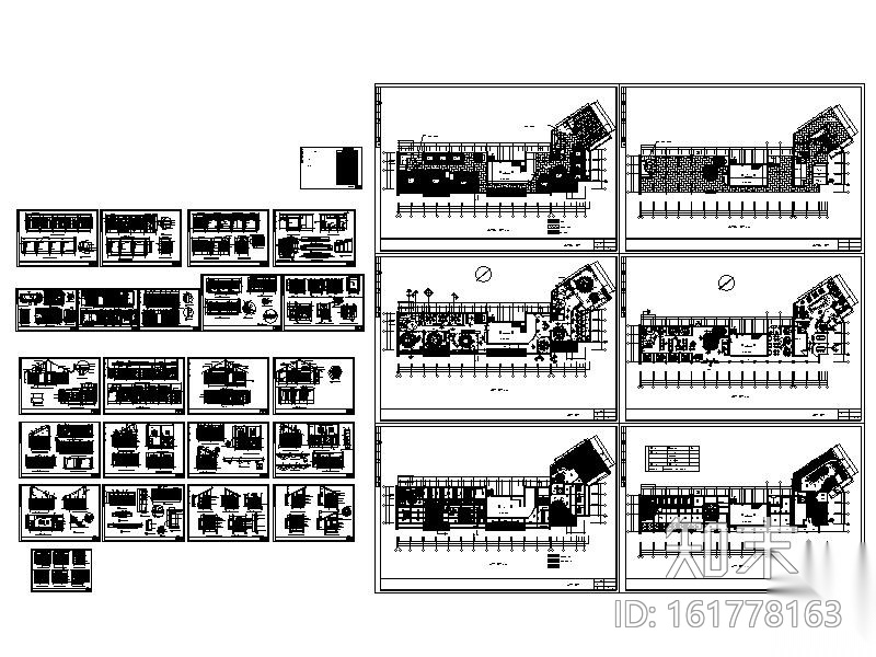 经典中式二层餐厅施工设计方案cad施工图下载【ID:161778163】