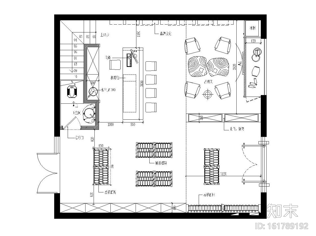 某红酒吧混搭风格装饰全套施工图（附效果图）施工图下载【ID:161789192】