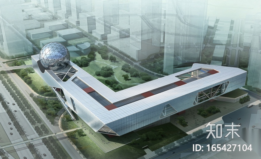 [深圳]科技馆建筑设计方案cad施工图下载【ID:165427104】
