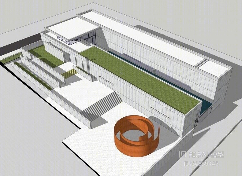 普利茨基金美术馆SU模型下载【ID:36559445】