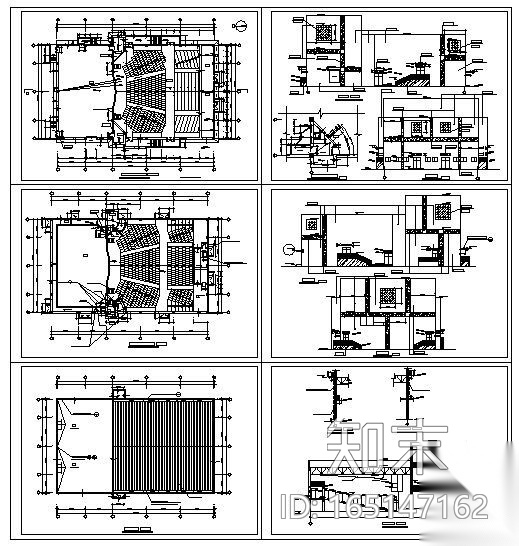 某小区二层小型剧场建筑施工图施工图下载【ID:165147162】