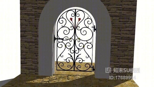 庭院门SU模型下载【ID:17689994】